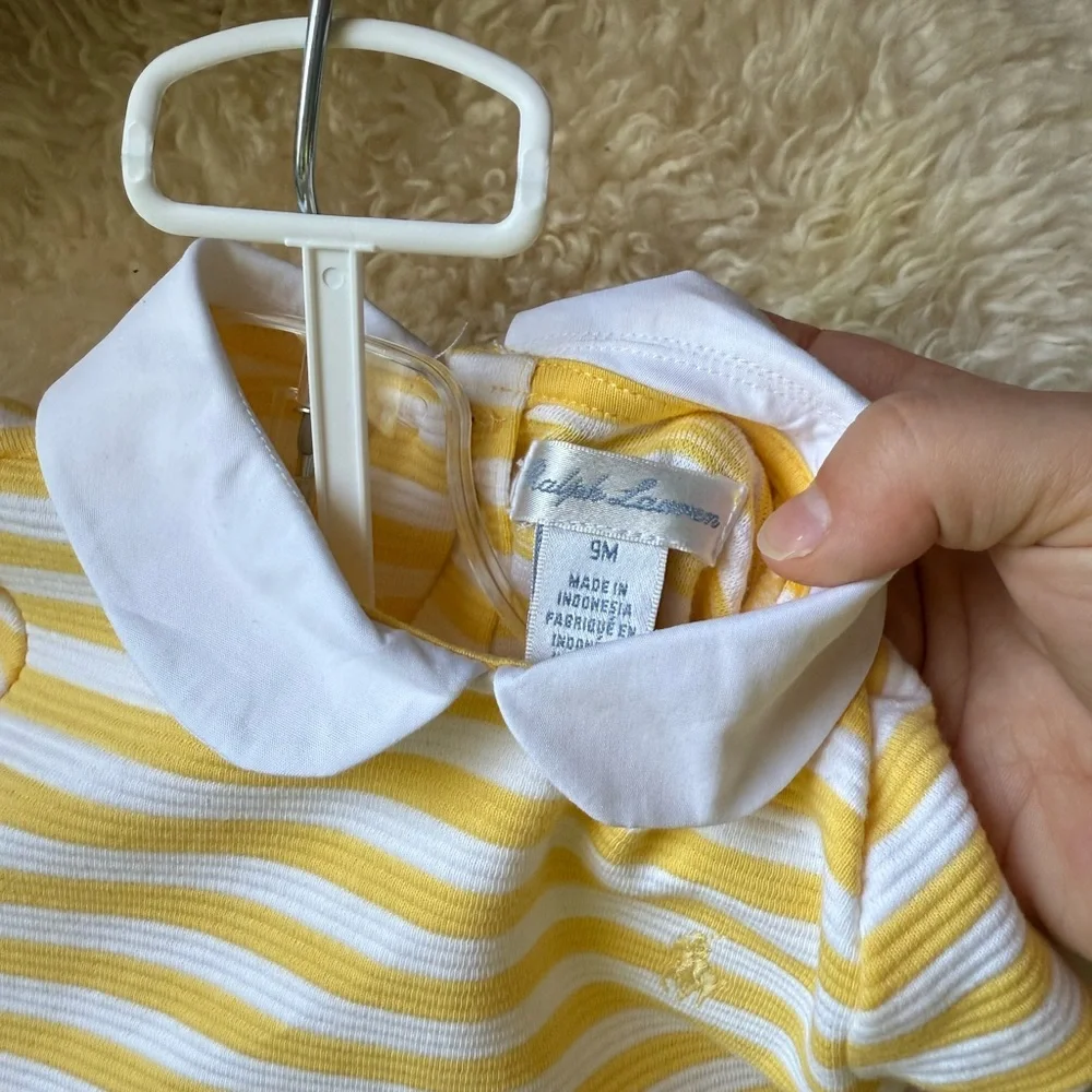 Ralph Lauren Baby Yellow Striped Dress